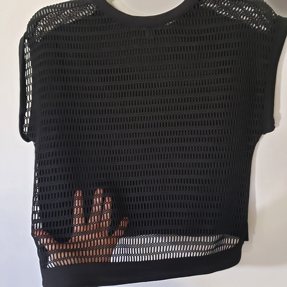 Banana Republic Black Net Crop Top - Picture 5 of 5